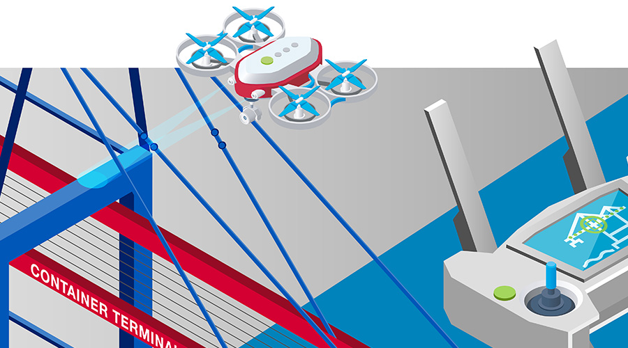 Drones inspect container gantry cranes at CTT (Foto)